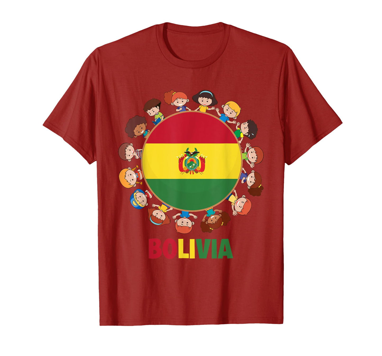 Bolivian Flag Hispanic Heritage Month Bolivia Kids Boy Girls T-Shirt