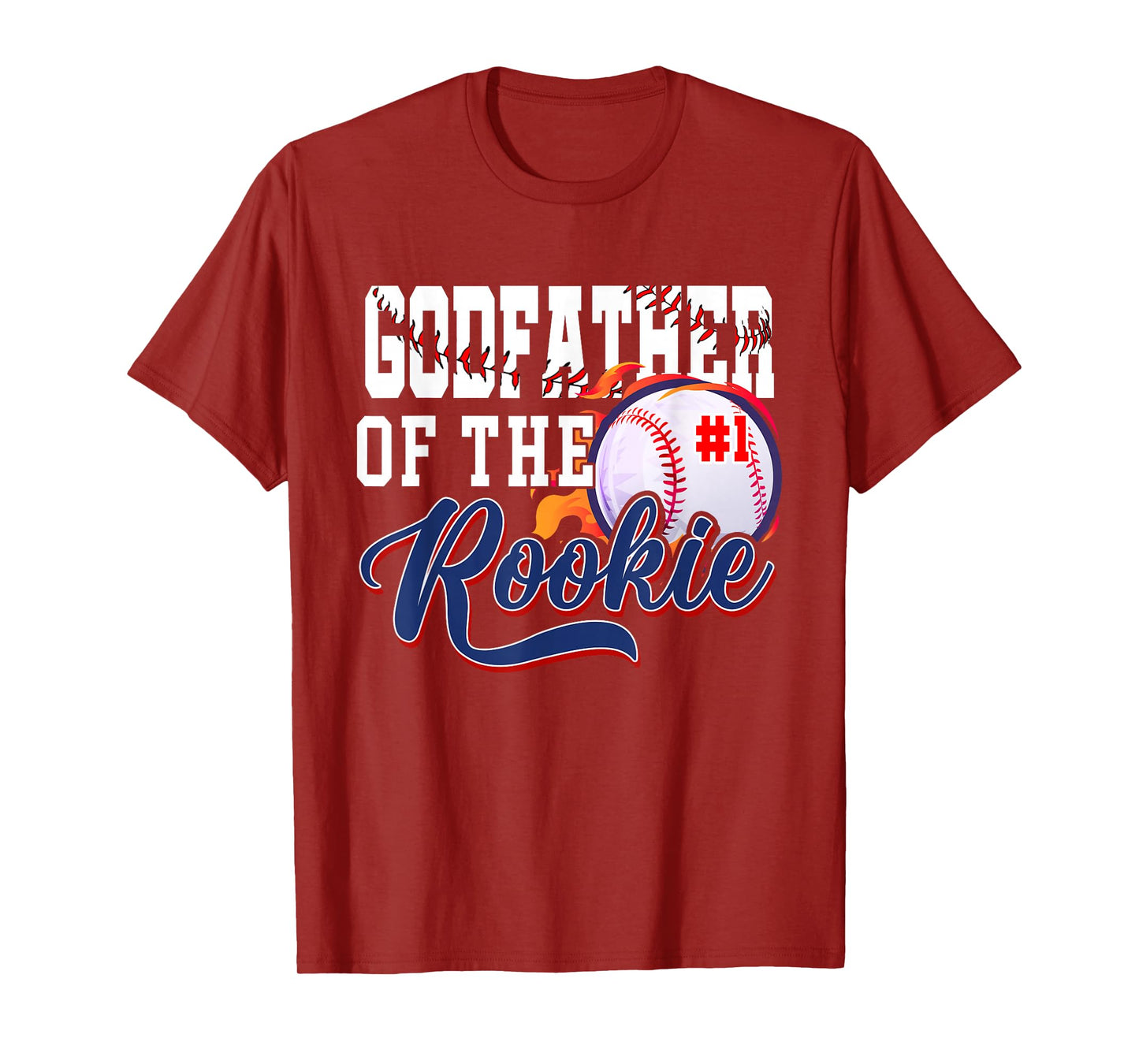Godfather Rookie of Year 1st Birthday Baseball Theme T-Shirt