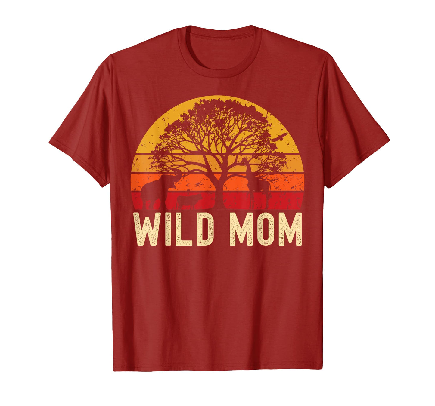 Wild Mom Zoo Born Wild Birthday Safari Jungle Wild Mother T-Shirt