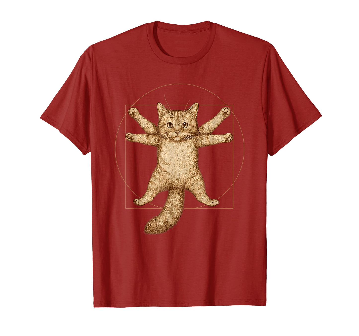 Golden Ratio Cat Art Print T-Shirt