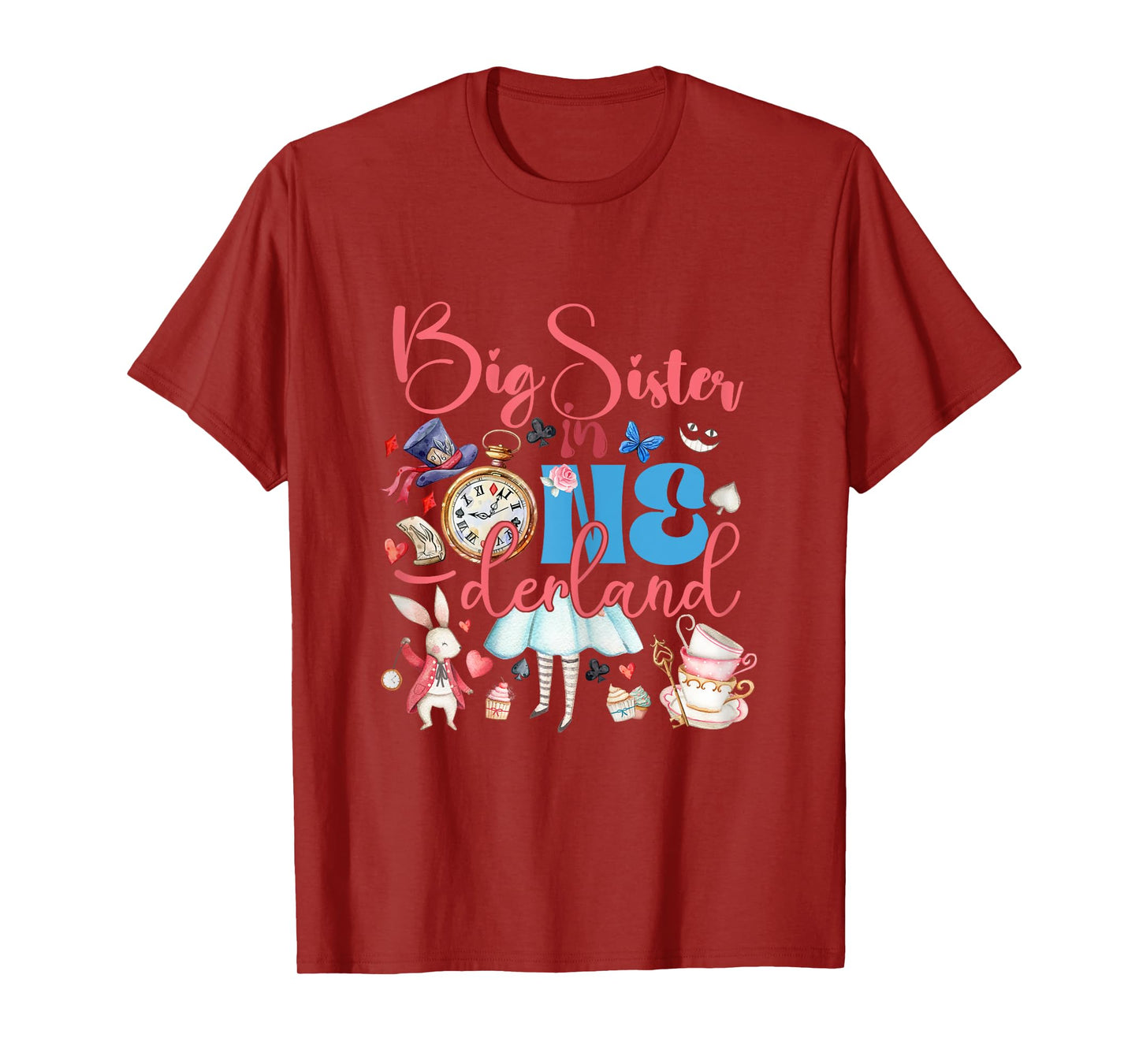 Alice Big Sister in ONEderland Birthday Family T-Shirt