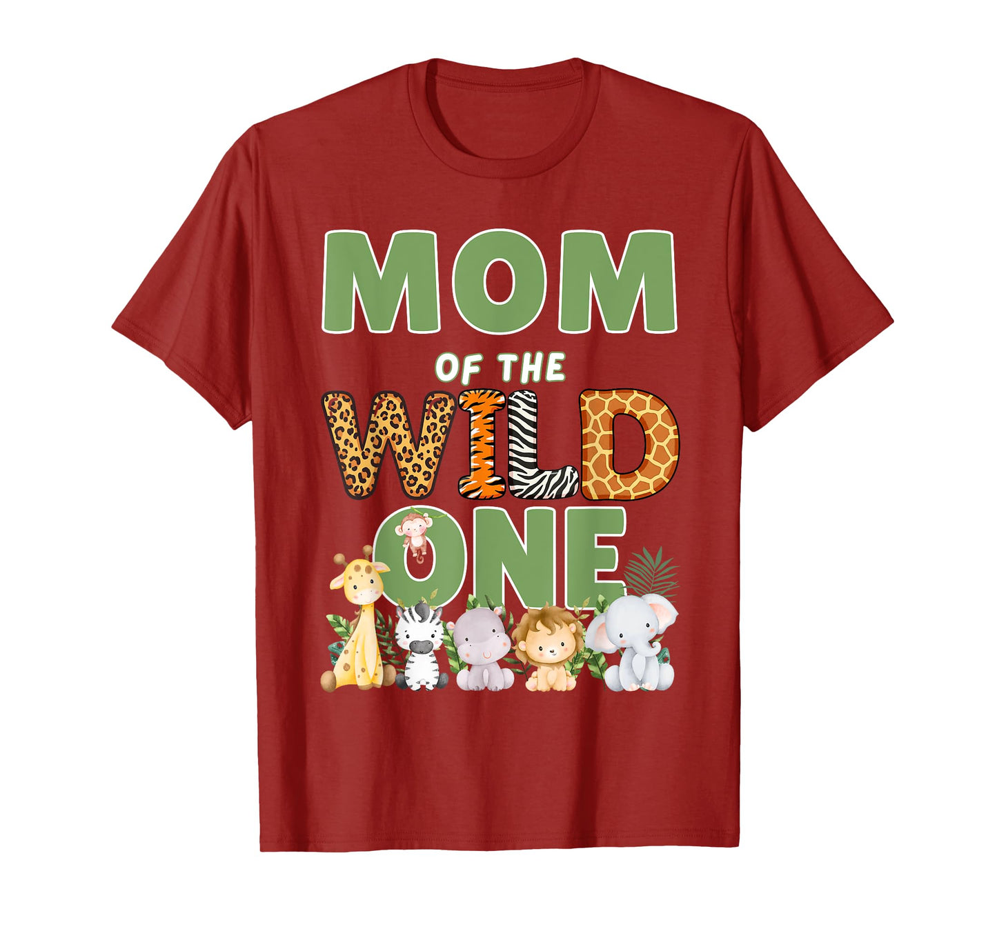 Mom Of The Wild One 1st Birthday Safari Family Matching T-Shirt