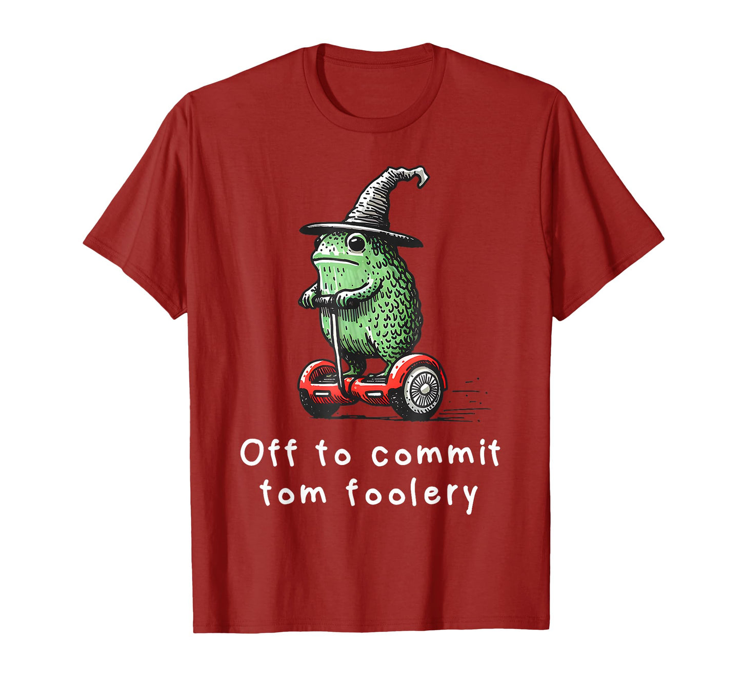 Whimsical Frog Wizard Off to Commit Tom Foolery Frog Meme T-Shirt