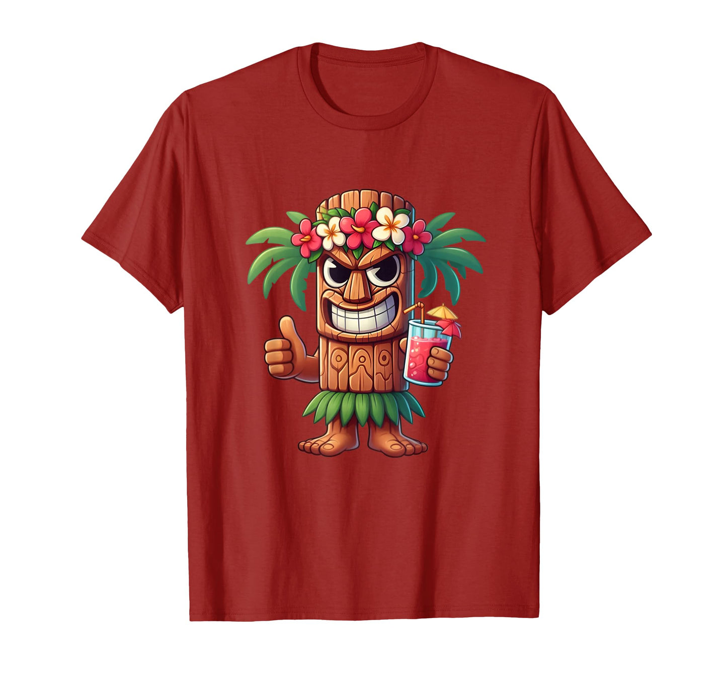 Mens Tiki Shirt Man Hawaiian Summer Tropical Luau Party Kids T-Shirt