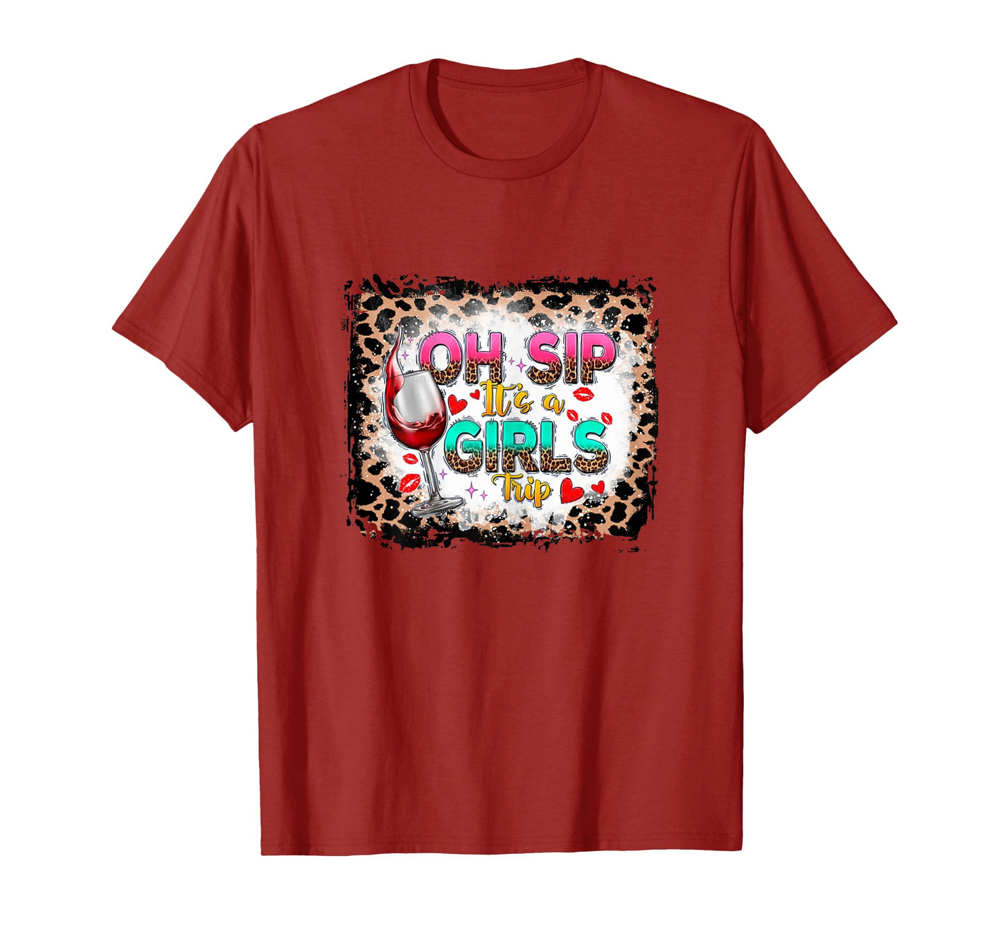 Oh Sip It's A Girls Trip shirts, Girls Trip Funny Leopard T-Shirt