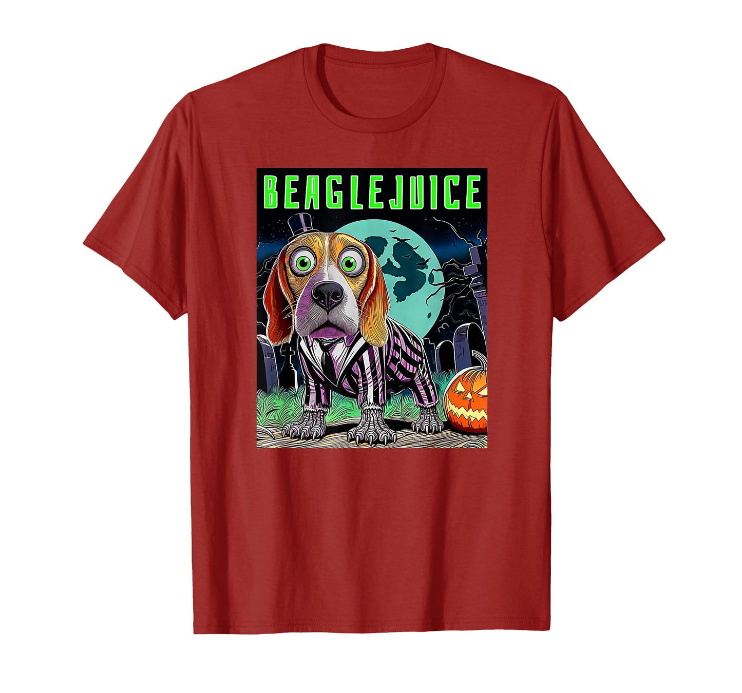 Halloween Beaglejuice Beagle Fun Dog Breed Owners Costume T-Shirt