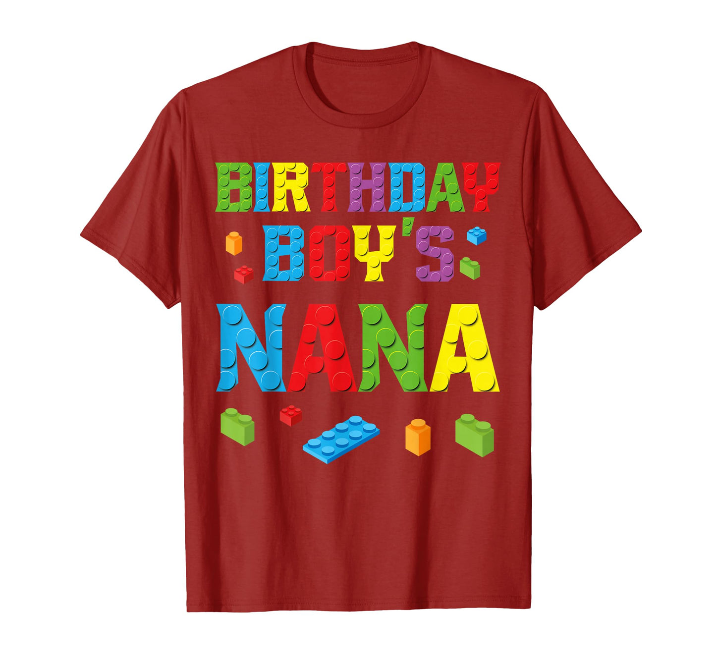 Master Builder Birthday Boy's Nana Building Bricks Blocks T-Shirt