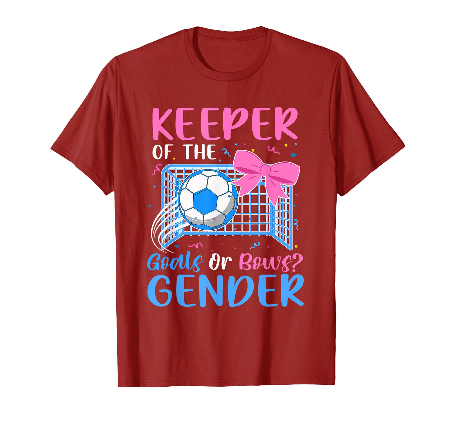 Keeper Of The Gender Goals or Bows Gender Reveal Party T-Shirt