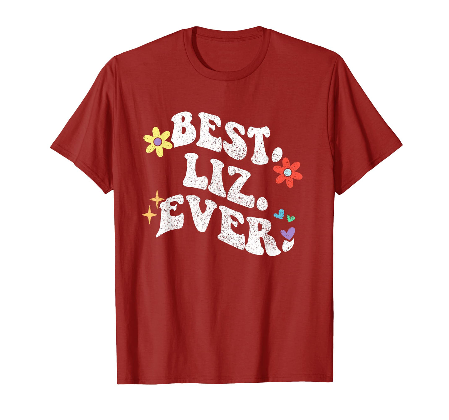 Retro Groovy Best LIZ Ever First Name Mother's Day Girl T-Shirt