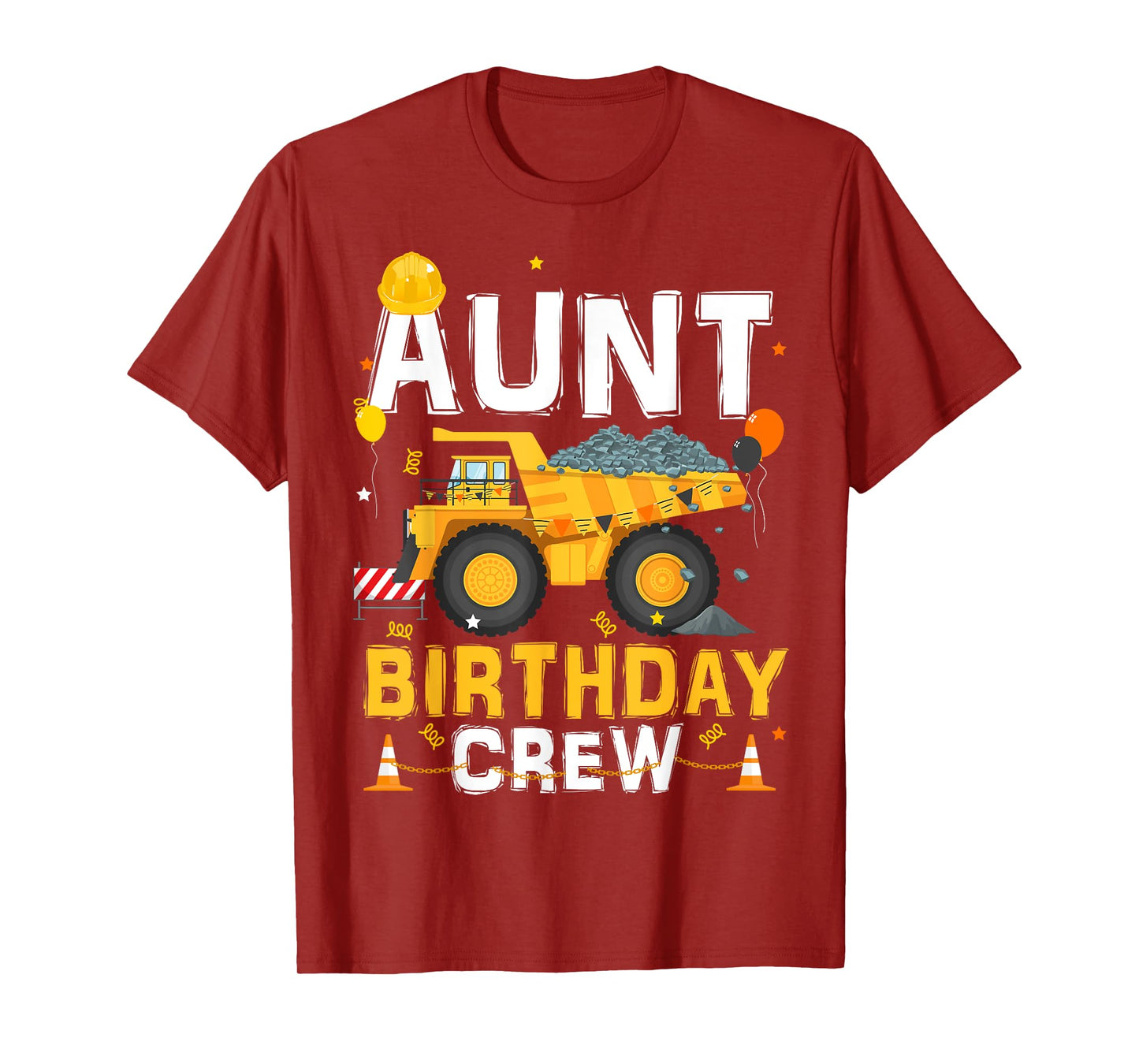 Aunt Birthday Crew Auntie Matching Construction B-day Boy T-Shirt