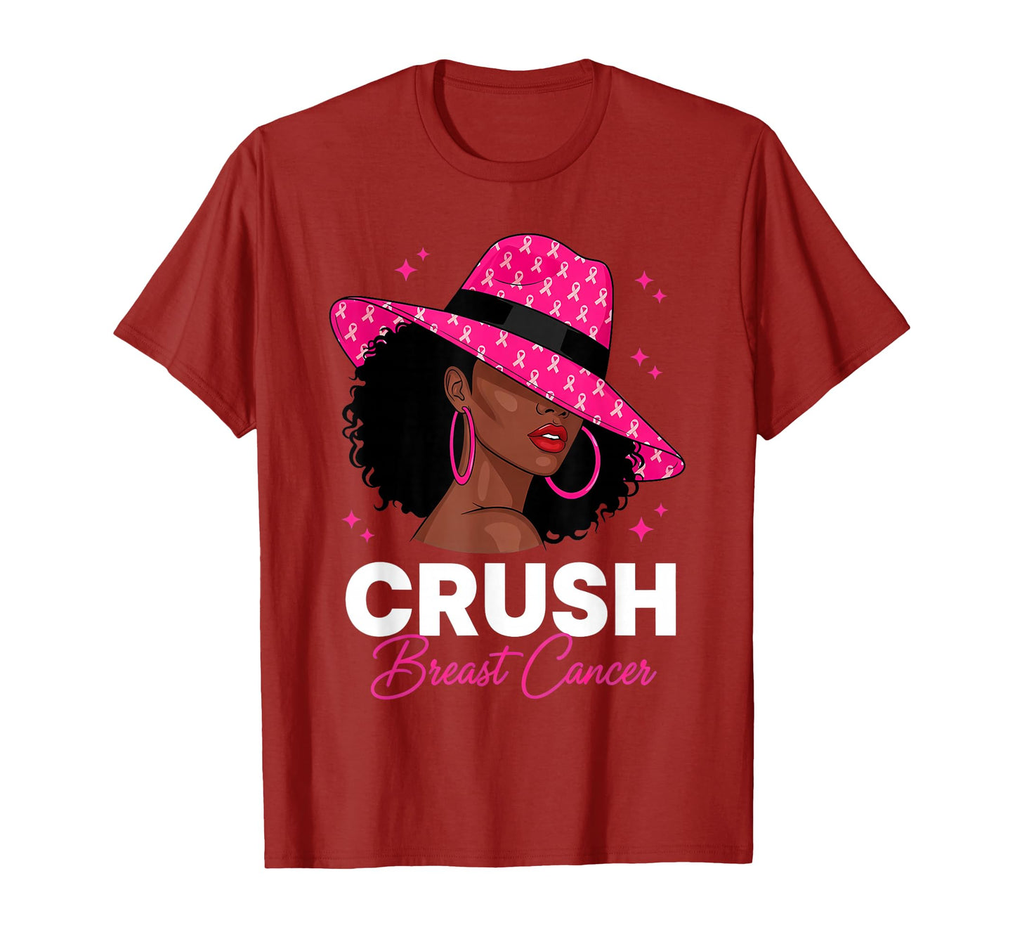 Breast Cancer Awareness African American Afro Women T-Shirt