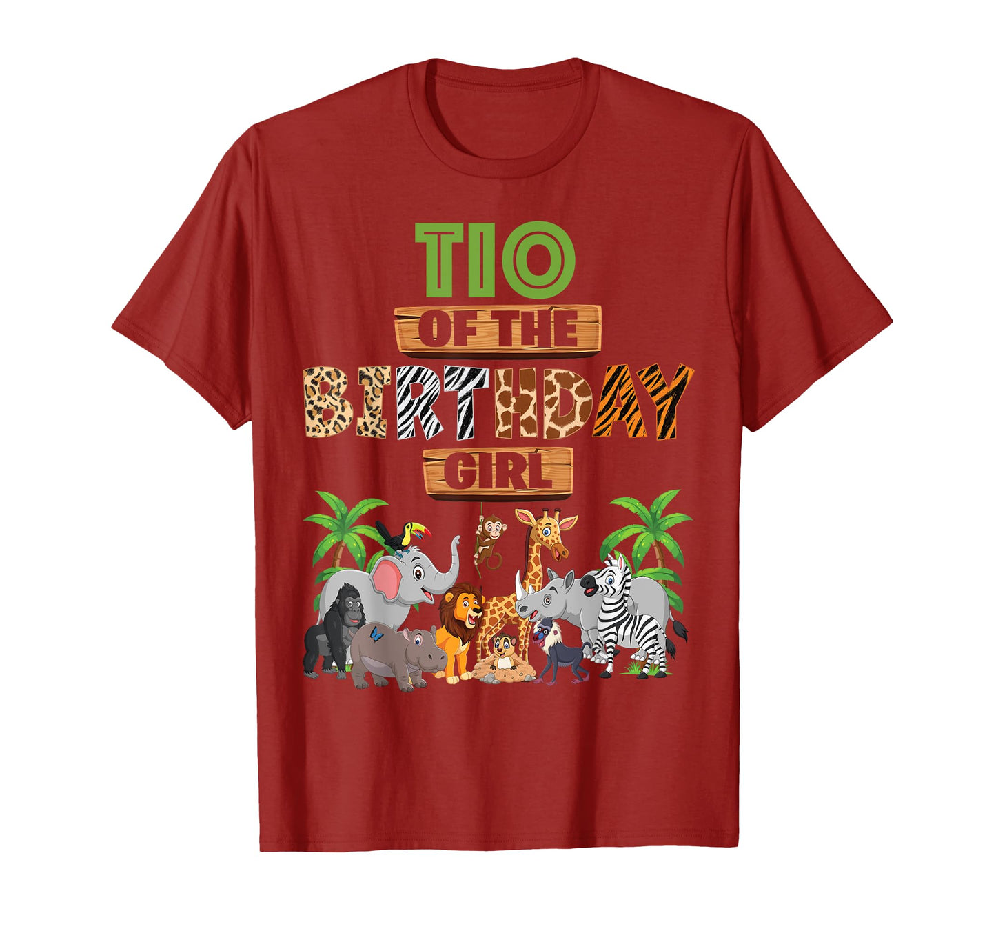 Wild Tio Of The Birthday Girl Zoo Safari Jungle Animal T-Shirt