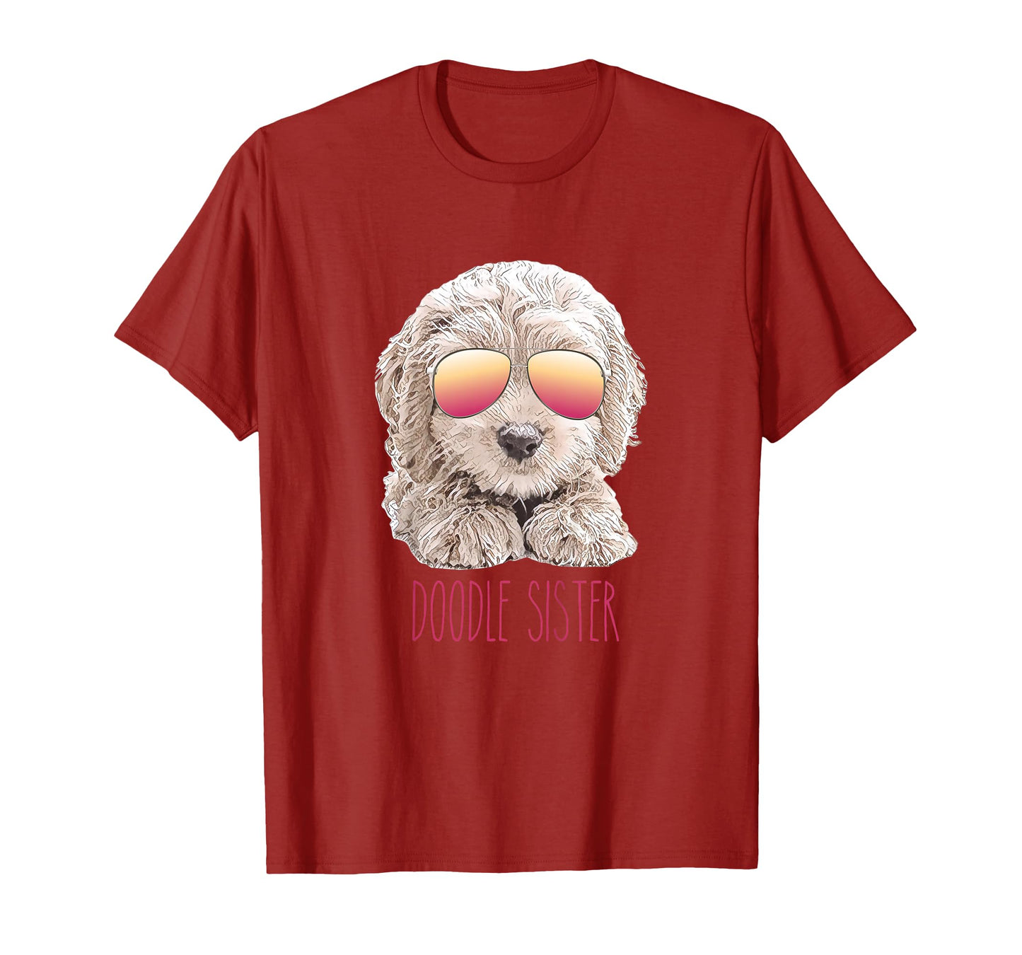 Kids Girls Doodle Sister, Valentine's Day Gift for Girl, Cute Dog T-Shirt