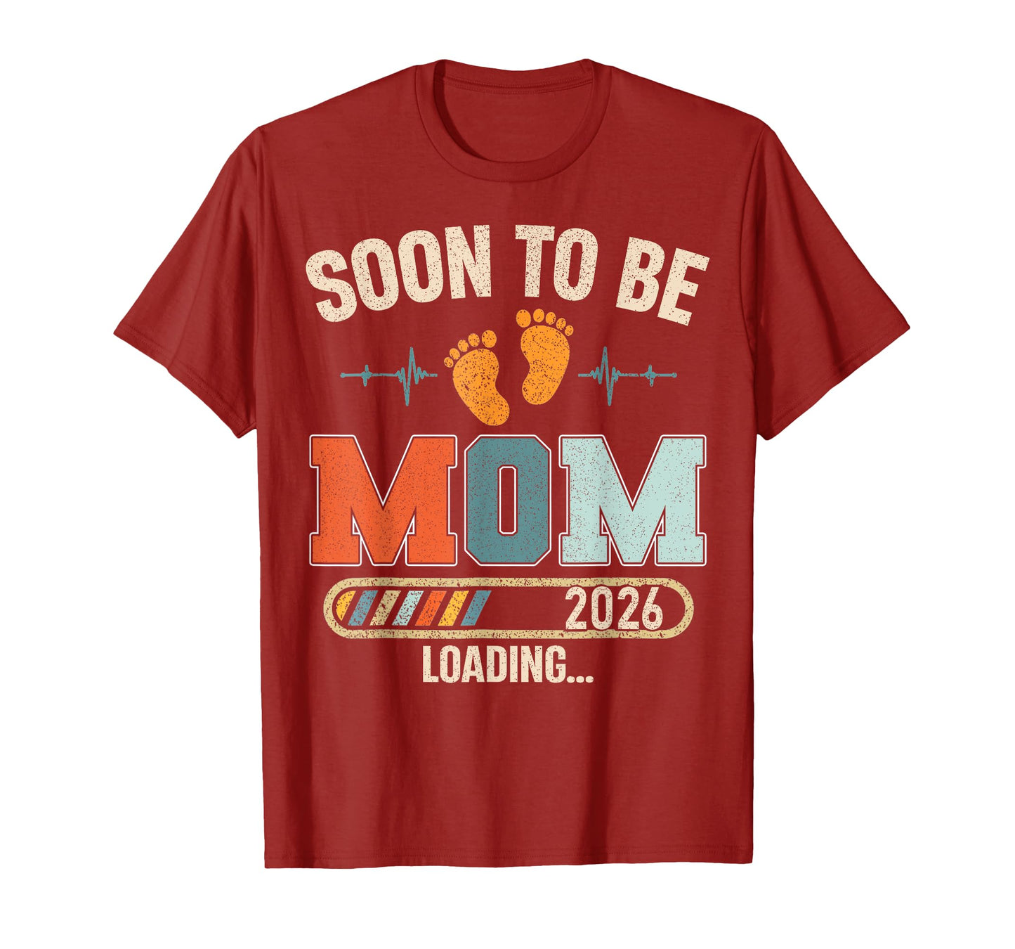 Soon to Be Mom 2026 Loading Baby Announcement for New Mama T-Shirt