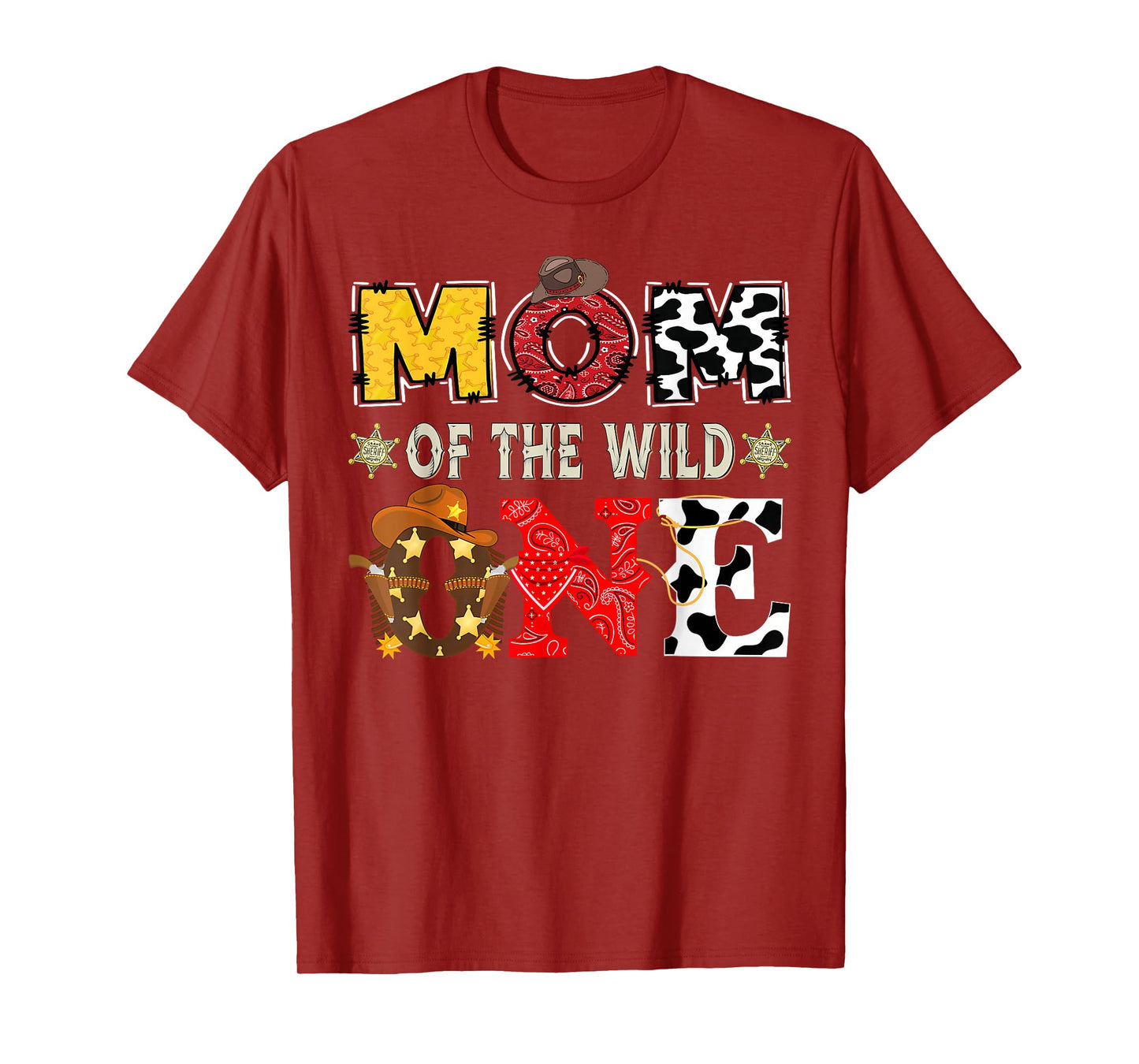 Mom of The Wild One 1St Birthday Boy Western Cowboy T-Shirt