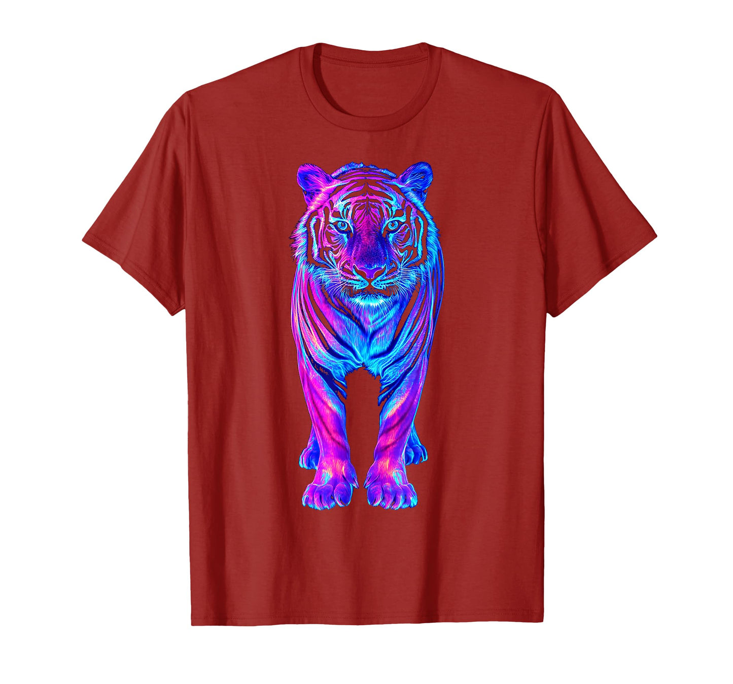 Tiger Animal Motif Blue Eyes Art Tiger T-Shirt