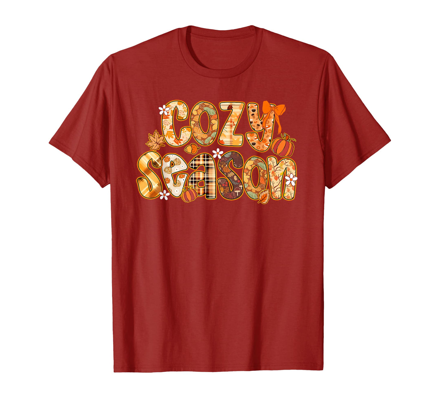Cozy Season Autumn Fall Vibes Halloween Thanksgiving Pumpkin T-Shirt