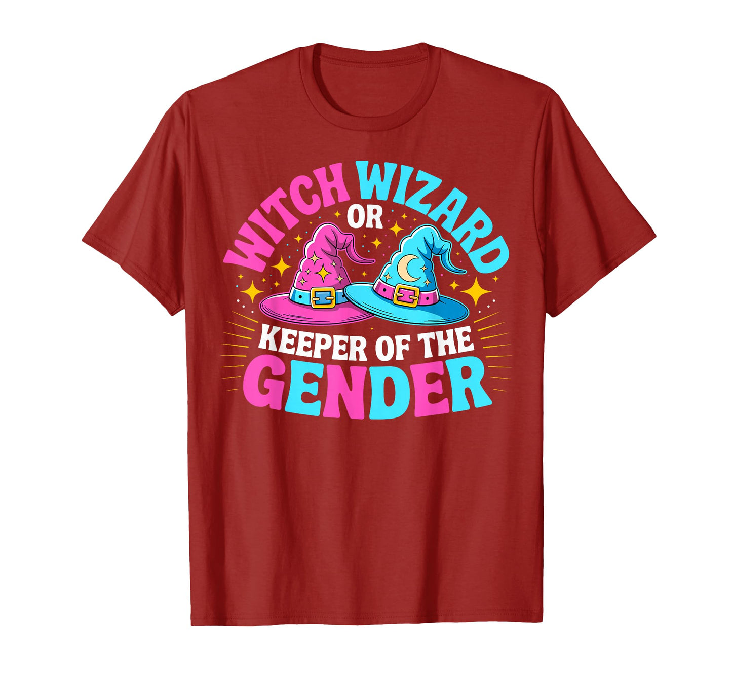 Witch or Wizard Keeper of Gender Reveal Party Halloween T-Shirt