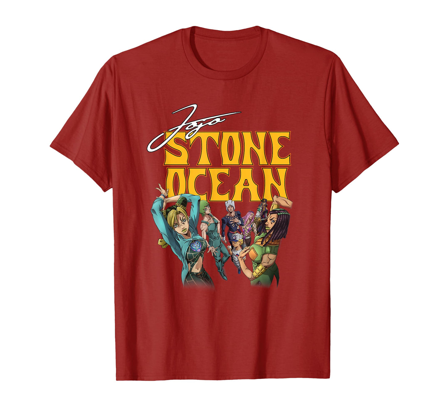JoJo's Bizarre Adventure Stone Ocean Character Group Anime T-Shirt