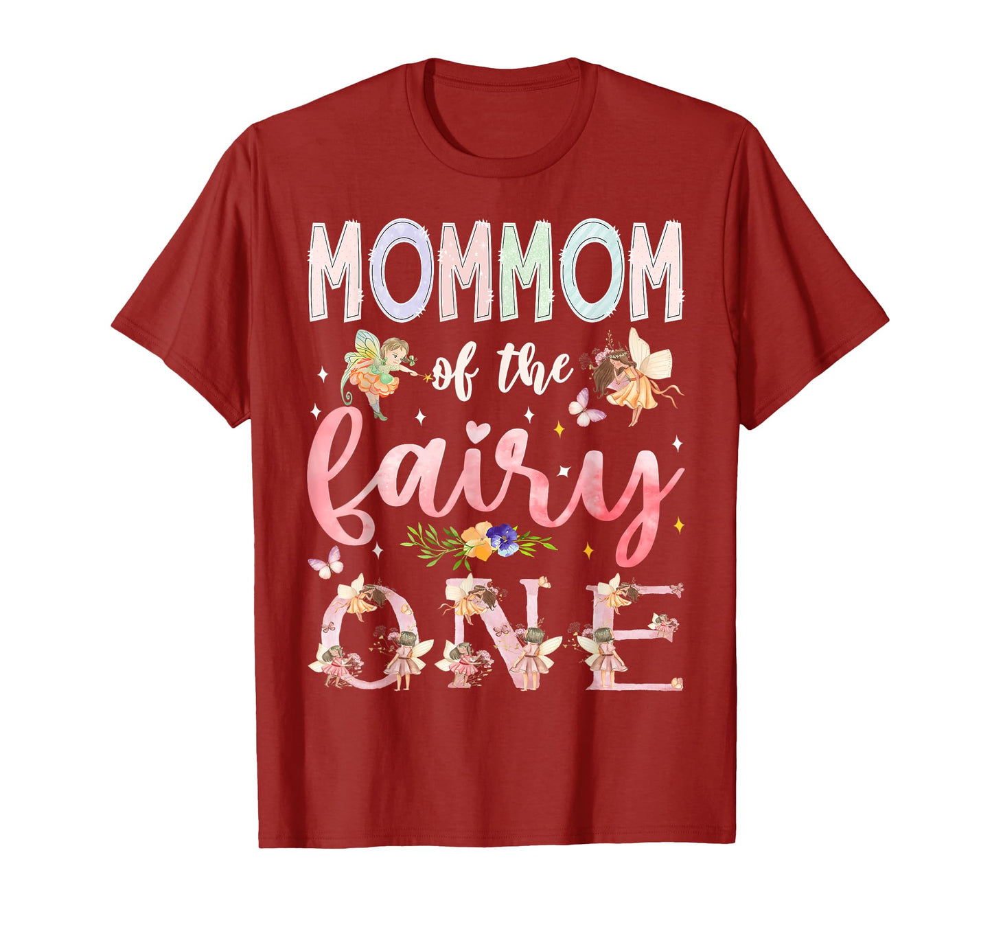 MomMom Of The Fairy One 1St Birthday Girl Family Matching T-Shirt