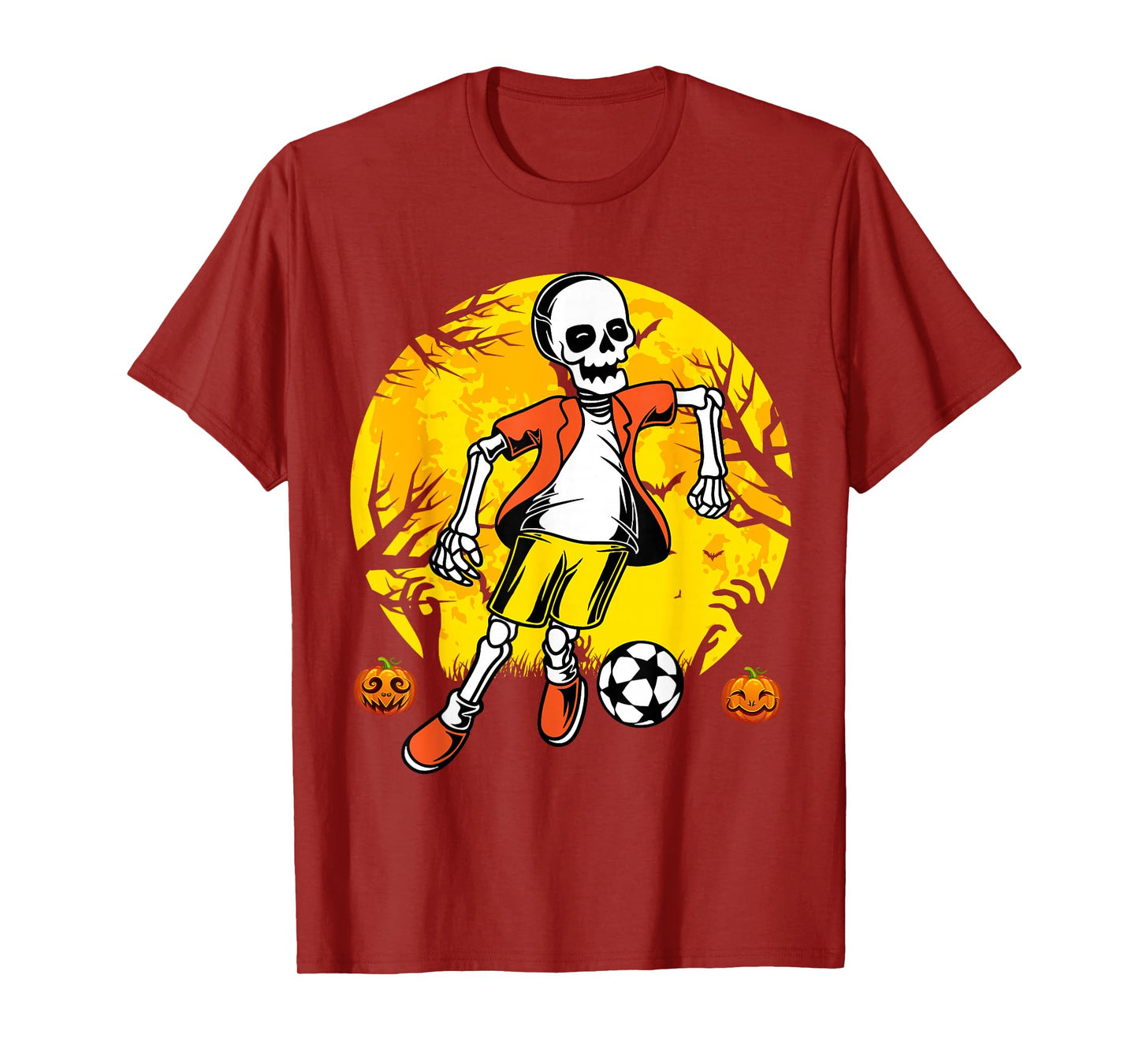 Soccer Halloween Skeleton Funny Football Halloween Soccer T-Shirt