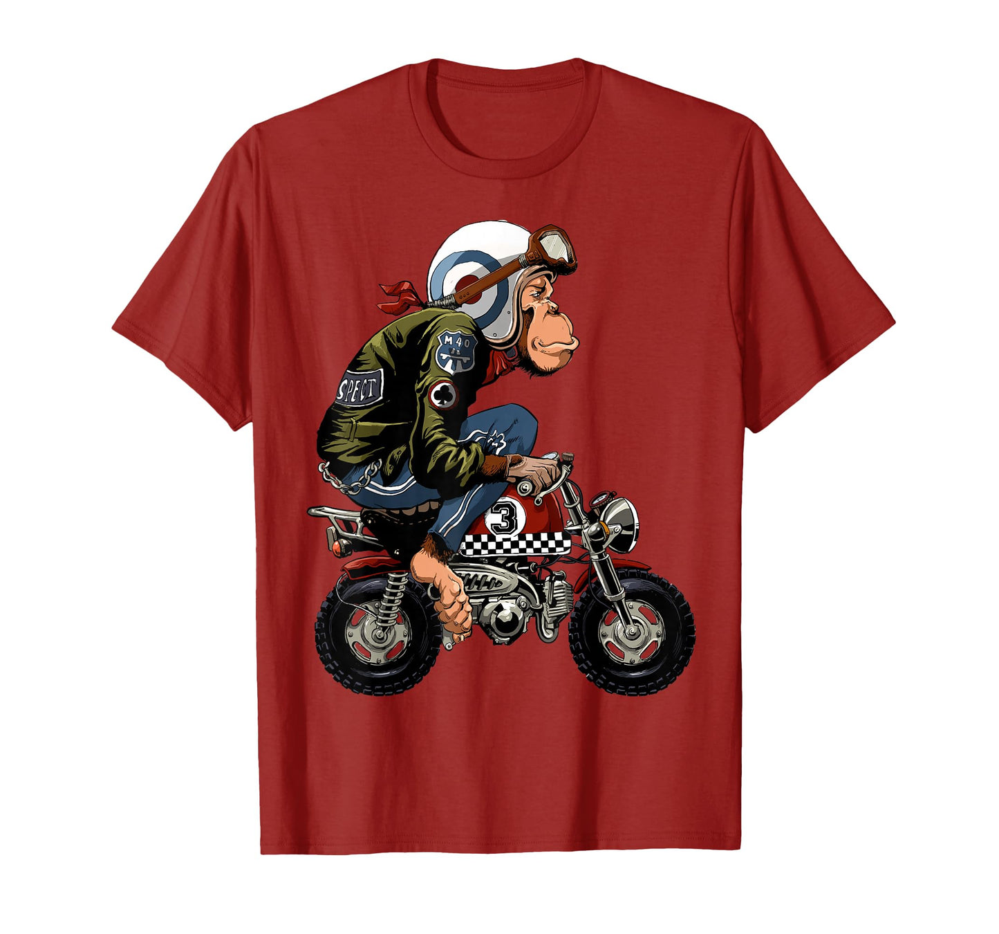 Monkey Bike Cartoon T-Shirt