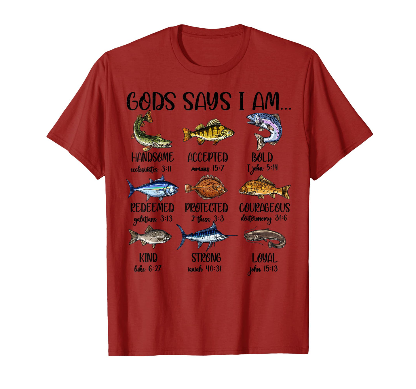 Christian God Says I Am Fishing Toddler Boy Kids Men Jesus T-Shirt