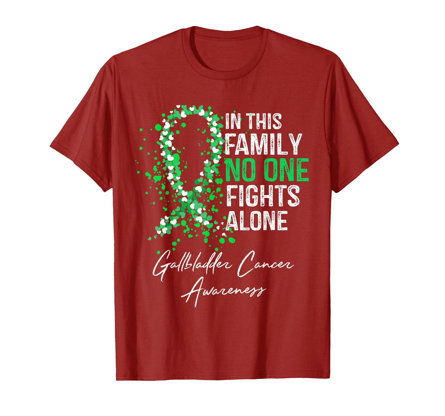 In This Family No One Fights Alone Shirt Gallbladder Cancer T-Shirt