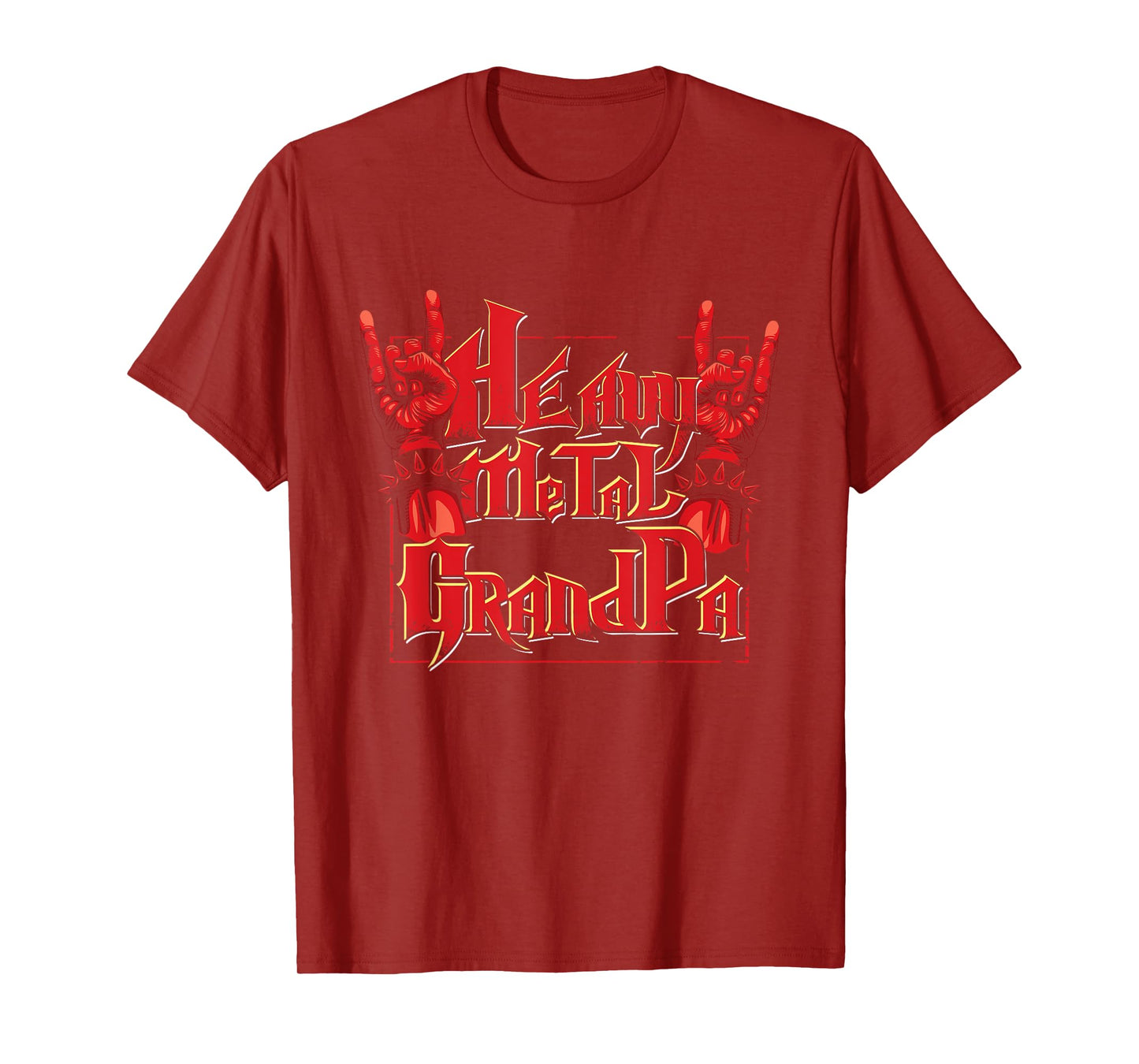 Heavy Metal Grandpa Grandfather Musician Grandparents Dad T-Shirt