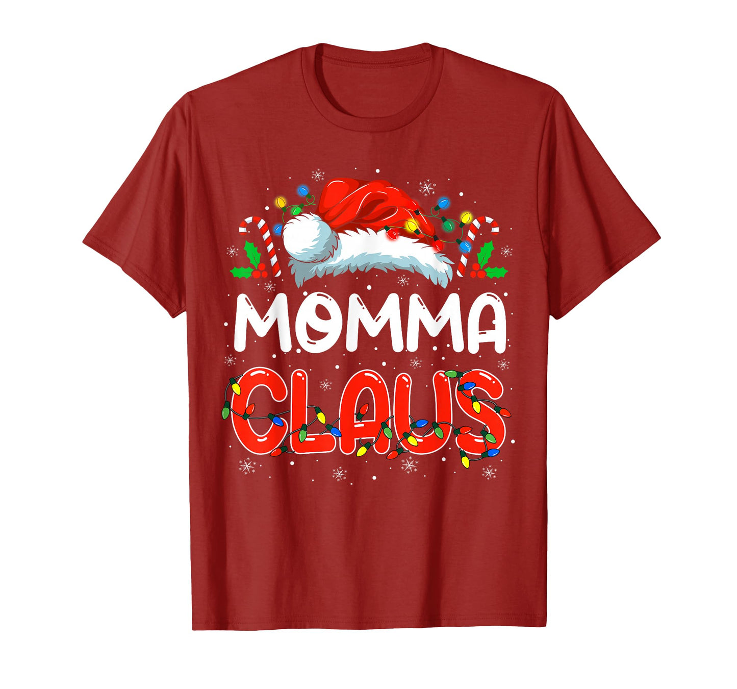 Momma Claus Christmas Family Matching Pajamas Funny Xmas T-Shirt