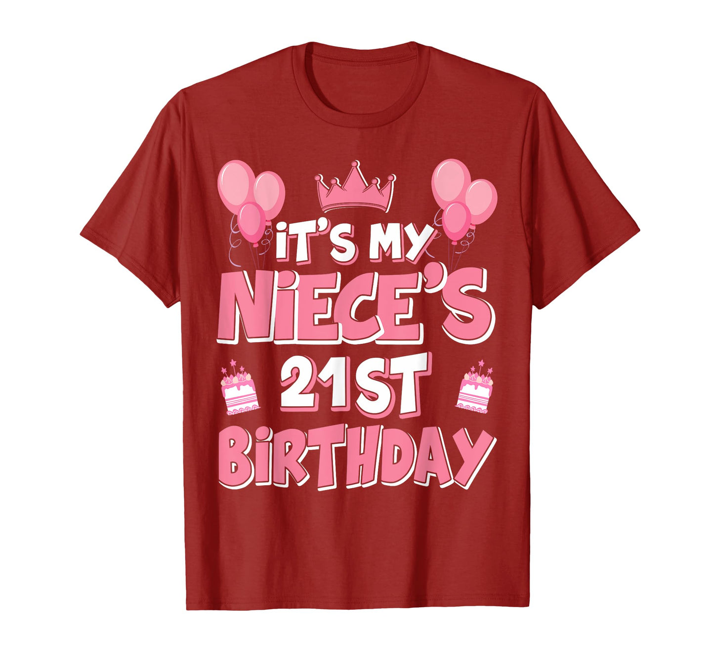 Balloons It's My Niece's 21st Birthday 2004 21 Years Old T-Shirt