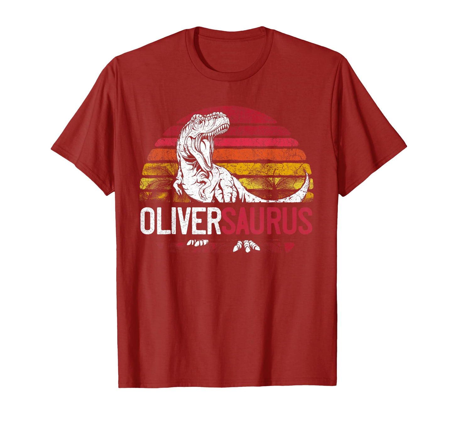 Oliver Saurus Funny Personalized Dinosaur T Rex Name T-Shirt