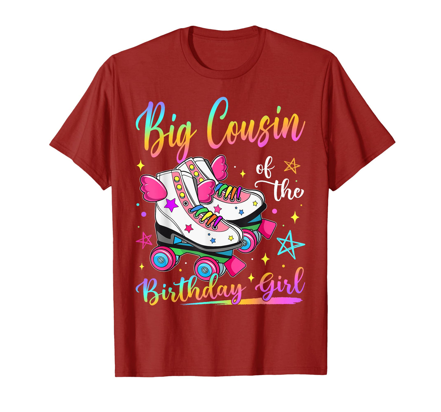 Big Cousin Of The Birthday Girl Rolling Skate Family T-Shirt