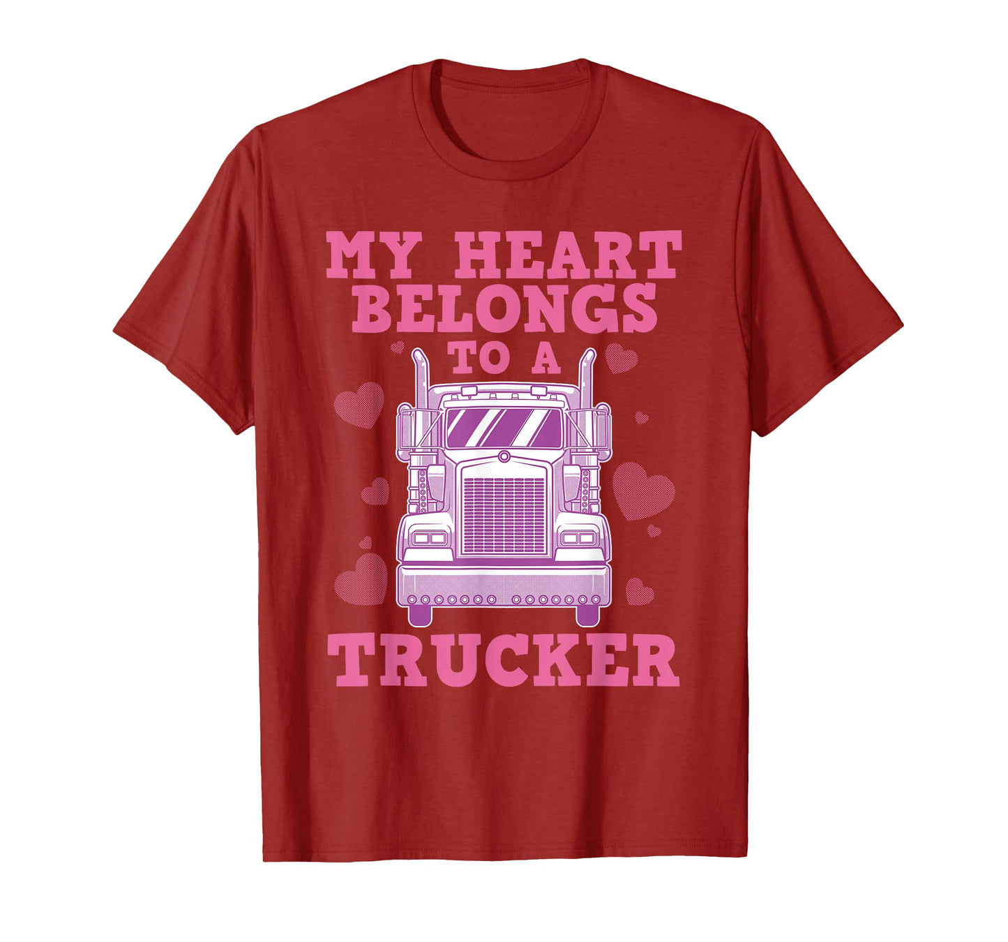 Cool Truckers Wife Gift For Women Funny Truck Driver Girl T-Shirt