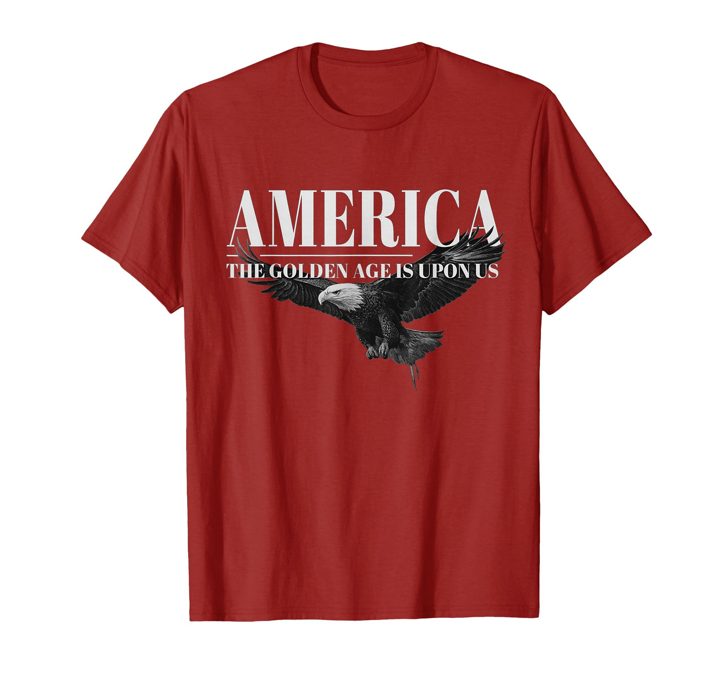 America Golden Age Patriotic Bald Eagle Design T-Shirt