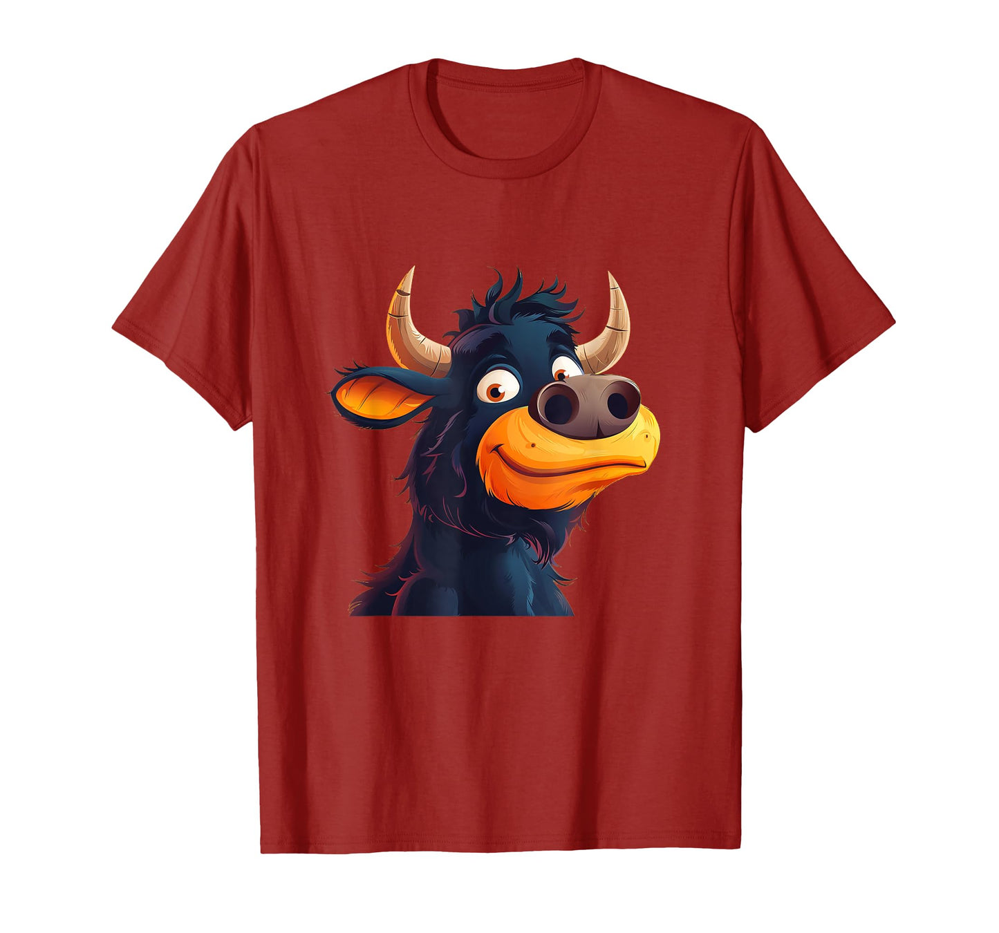 Bullock Face with Horns Costume for funny Cattle Lovers T-Shirt
