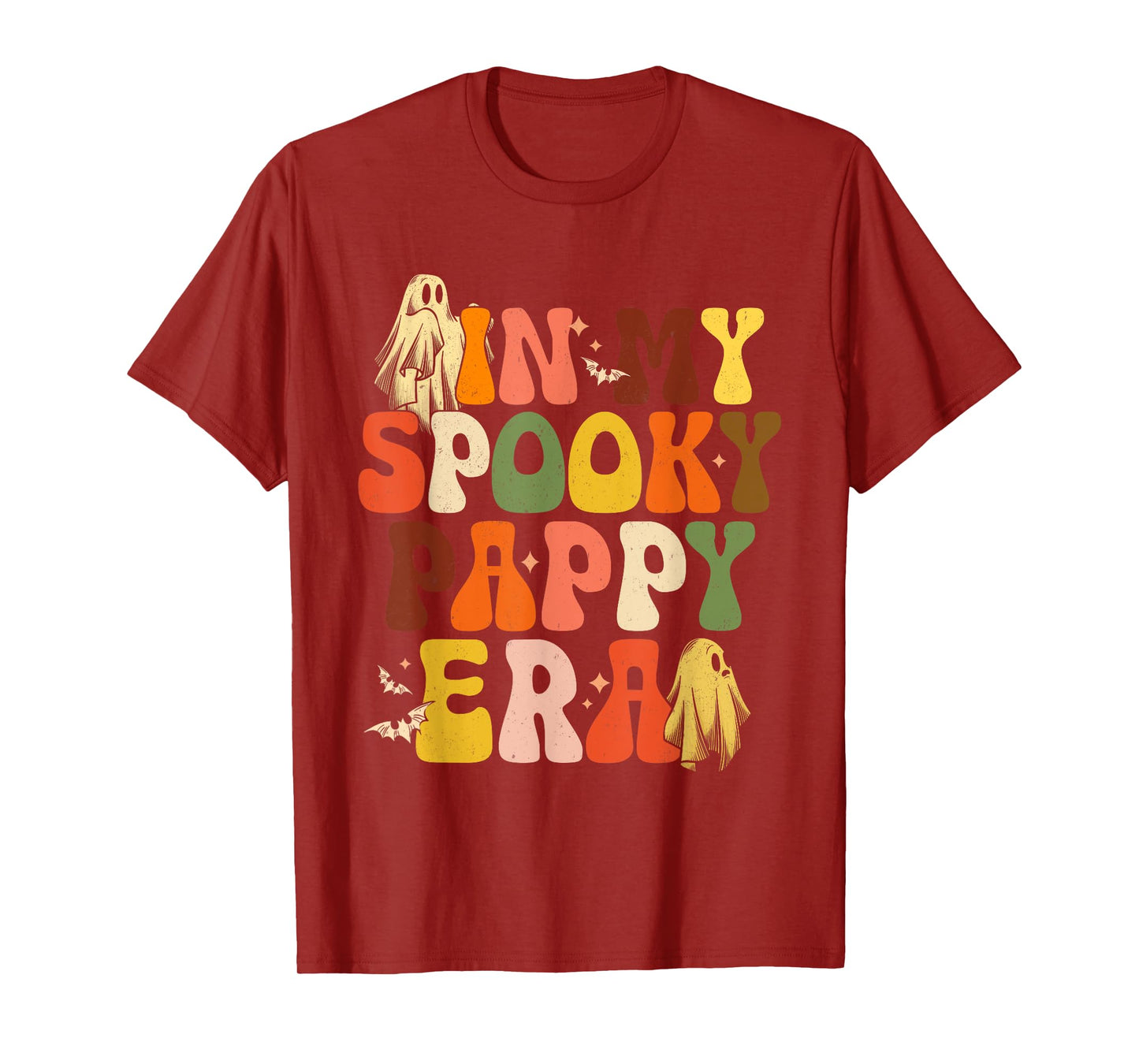 In My Spooky Pappy Era Retro Halloween Boo Ghost Dad Men T-Shirt