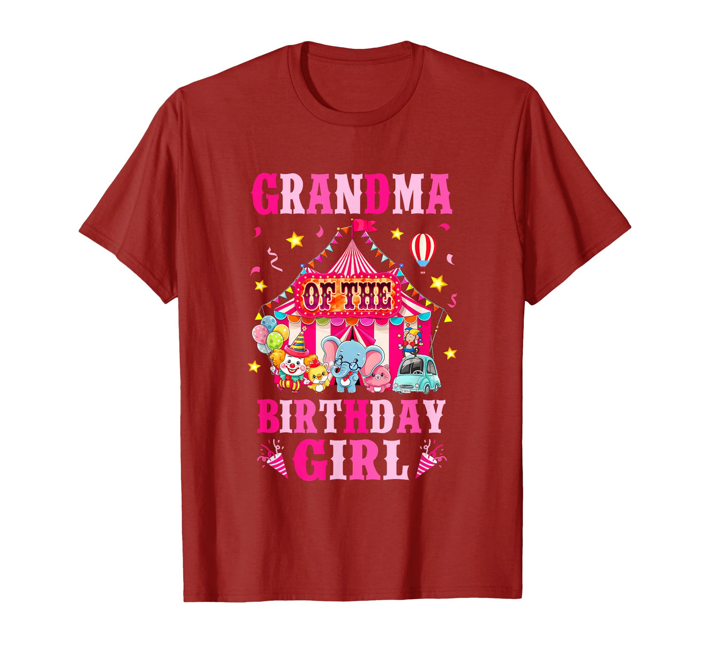 Grandma Of The Birthday Girl Circus Carnival Family Party T-Shirt