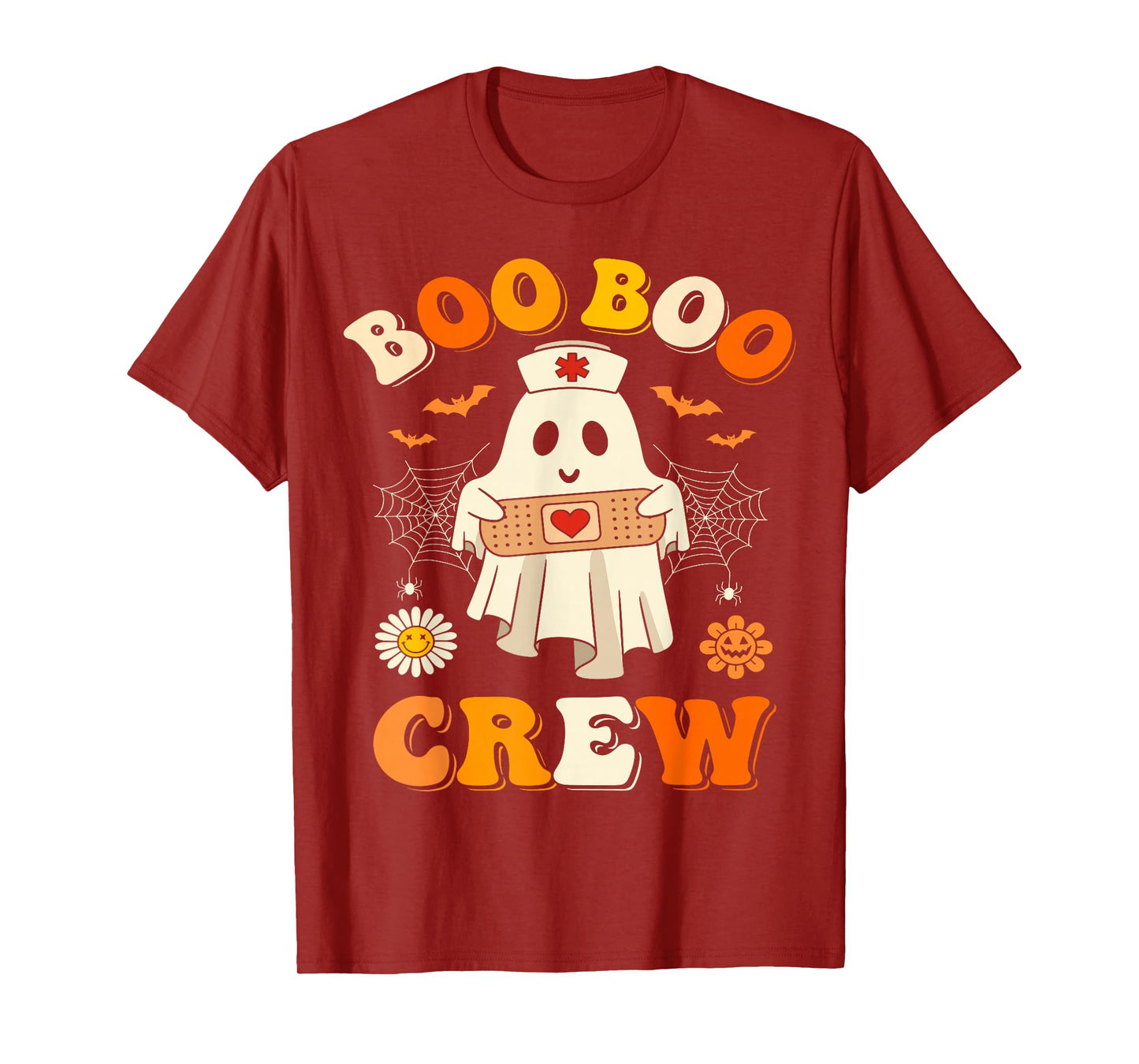 Boo Boo Crew Nurse Halloween Ghost Nurse Nursing Scrub Women T-Shirt