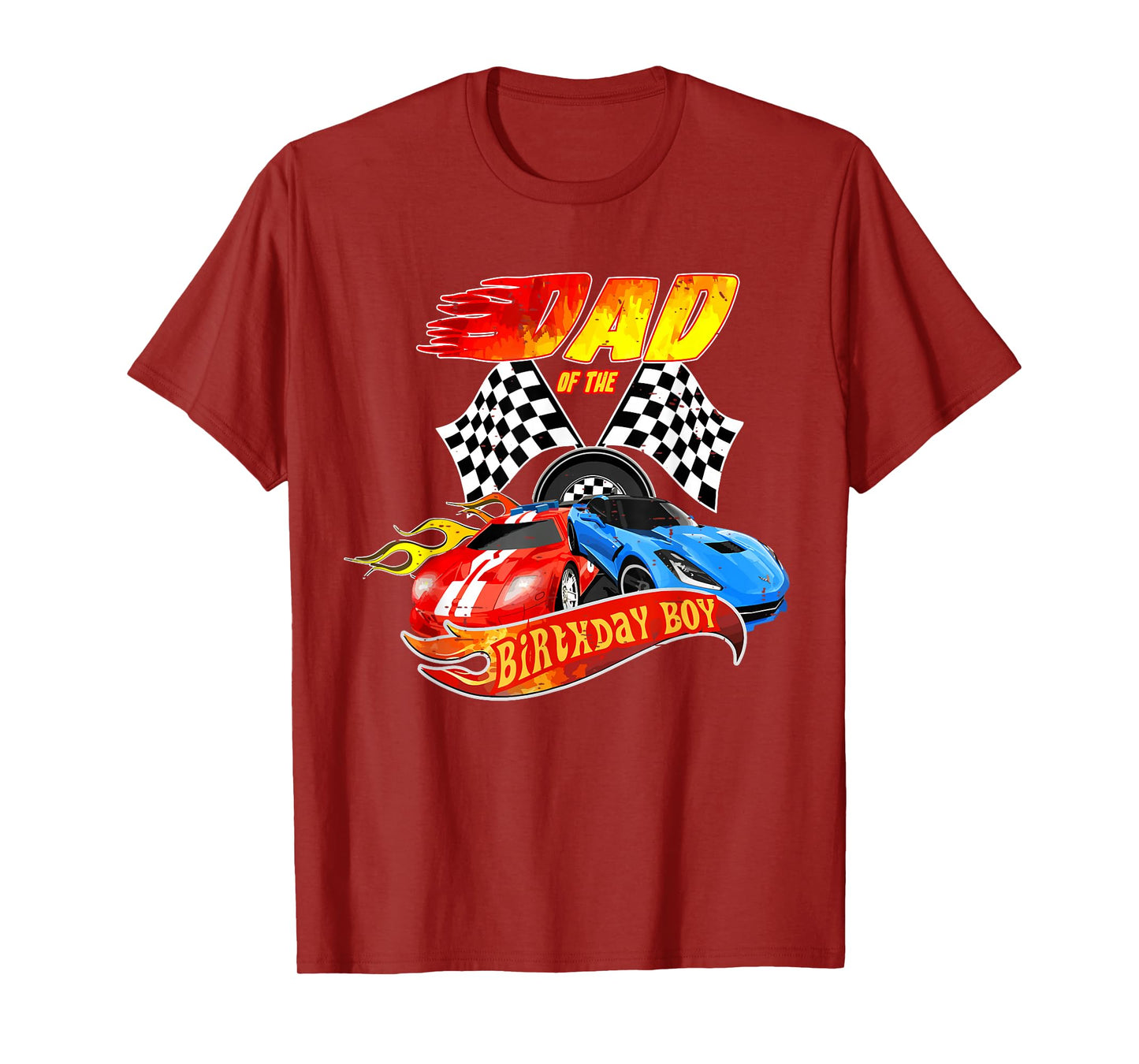 Dad Of The Birthday Boy Race Car Birthday Party Racing Cute T-Shirt