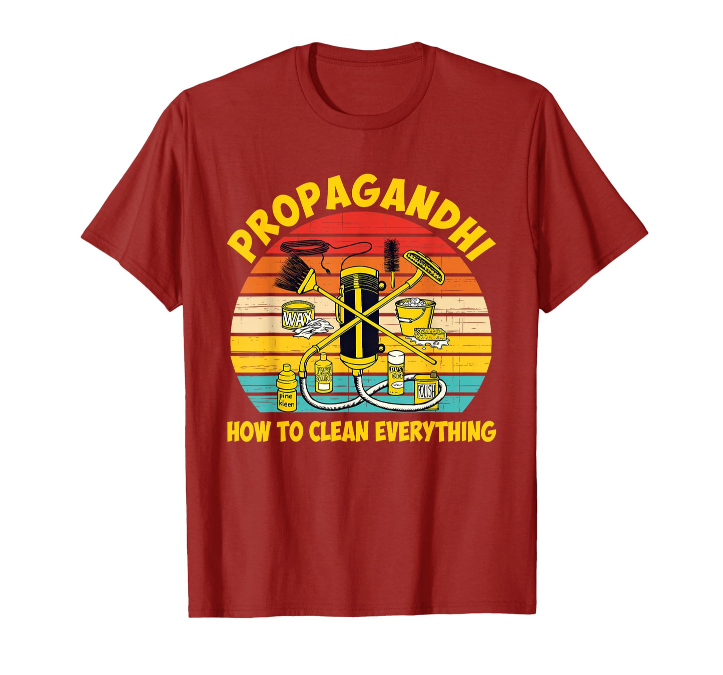 Propagandhi Design Co. How To Clean Everything T-Shirt - Unisex-Adults, Black, Small