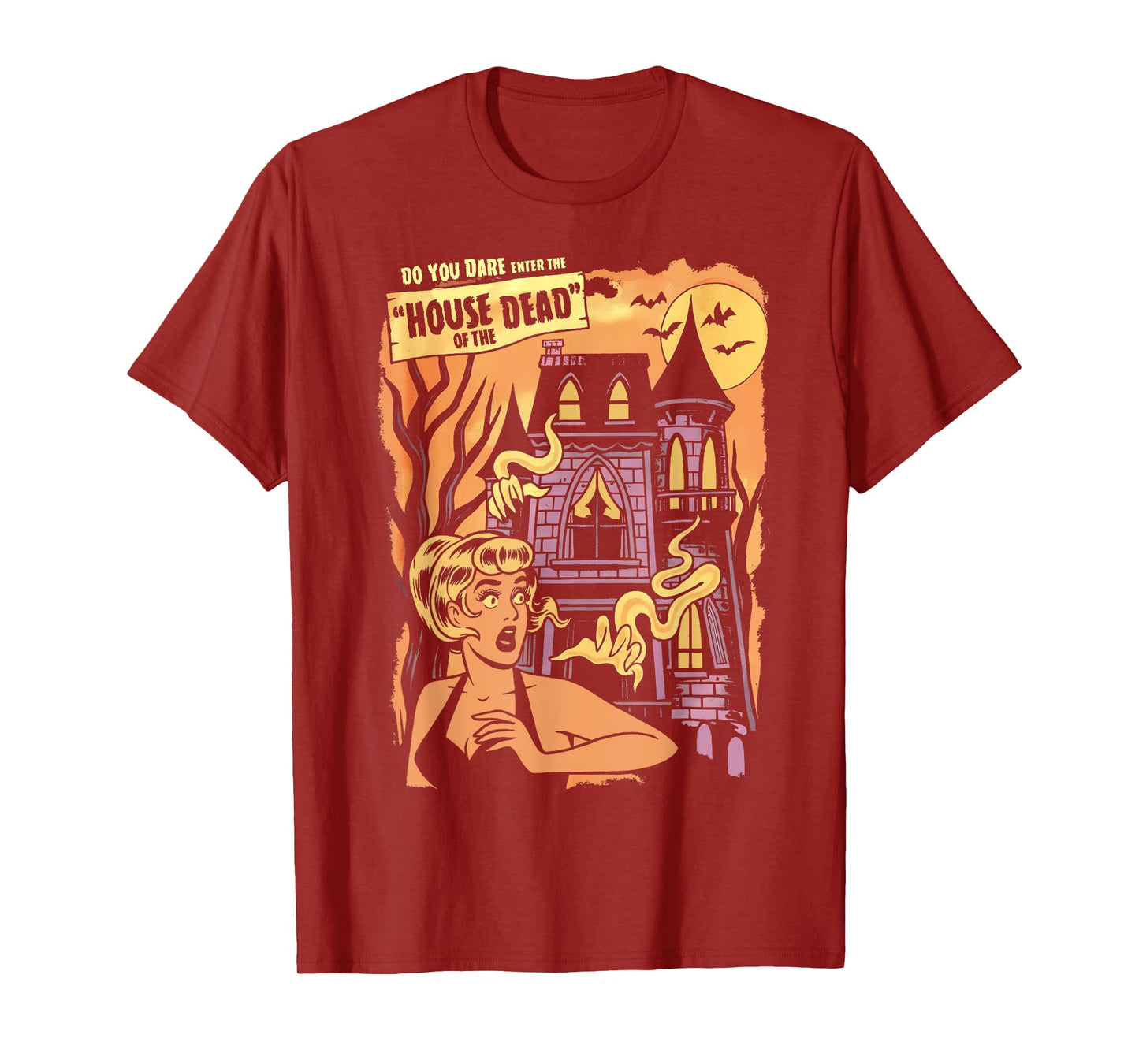 Vintage It's A Scream We Dare You To Enter The Haunted House T-Shirt