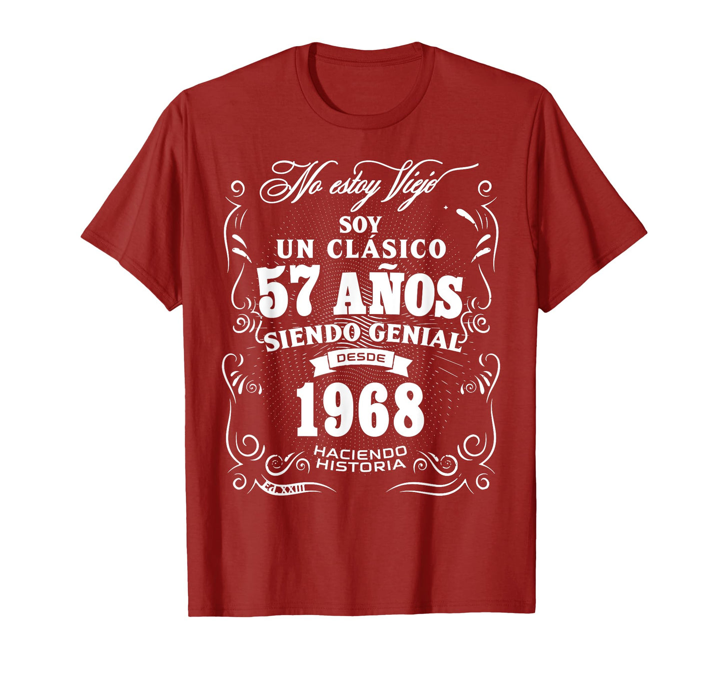 Vintage 57th Birthday Men Funny 1968 57 Birthday Spanish T-Shirt