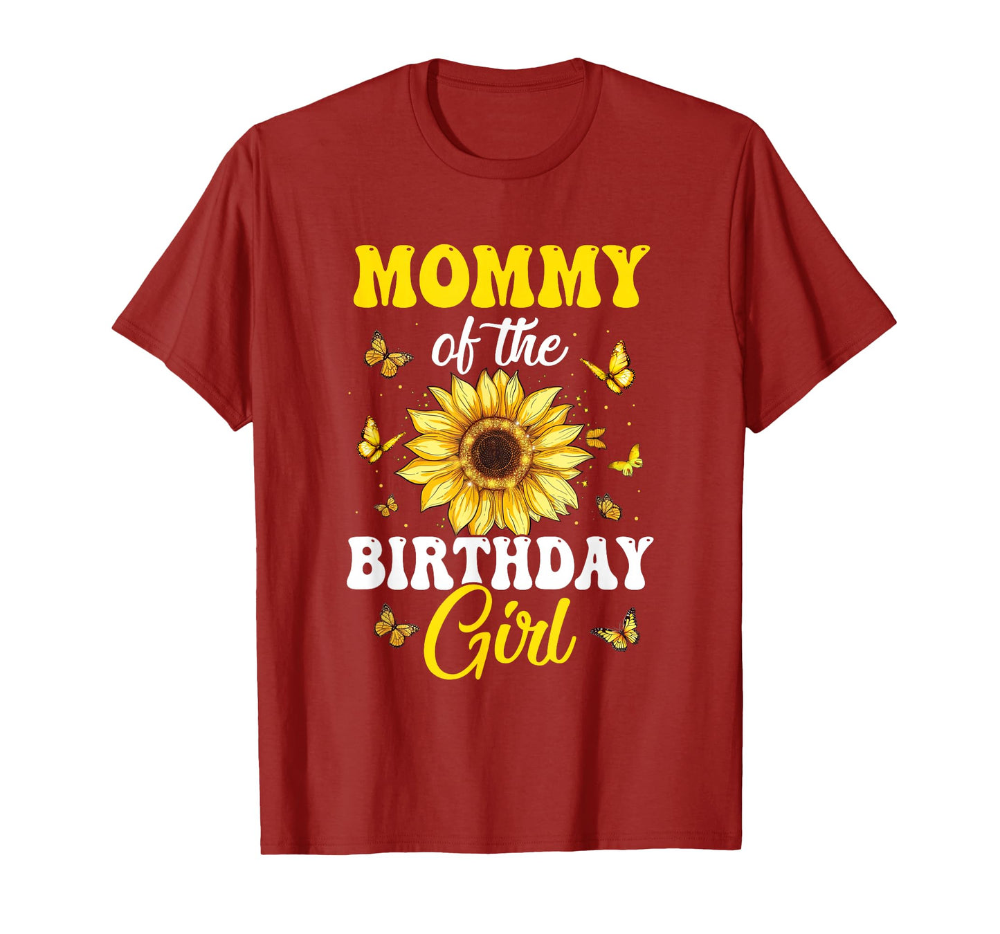 Mommy Of The Birthday Girl Sunflower Party Family Matching T-Shirt