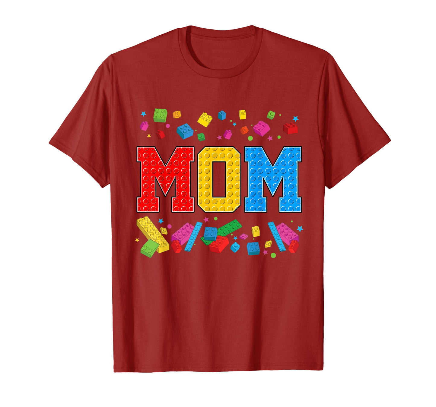 Mom Of The Birthday Boy Shirt Building Block Birthday Party T-Shirt