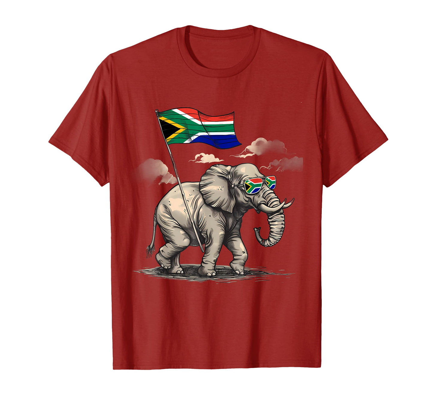 South Africa Flag Wildlife Elephant South African Roots T-Shirt