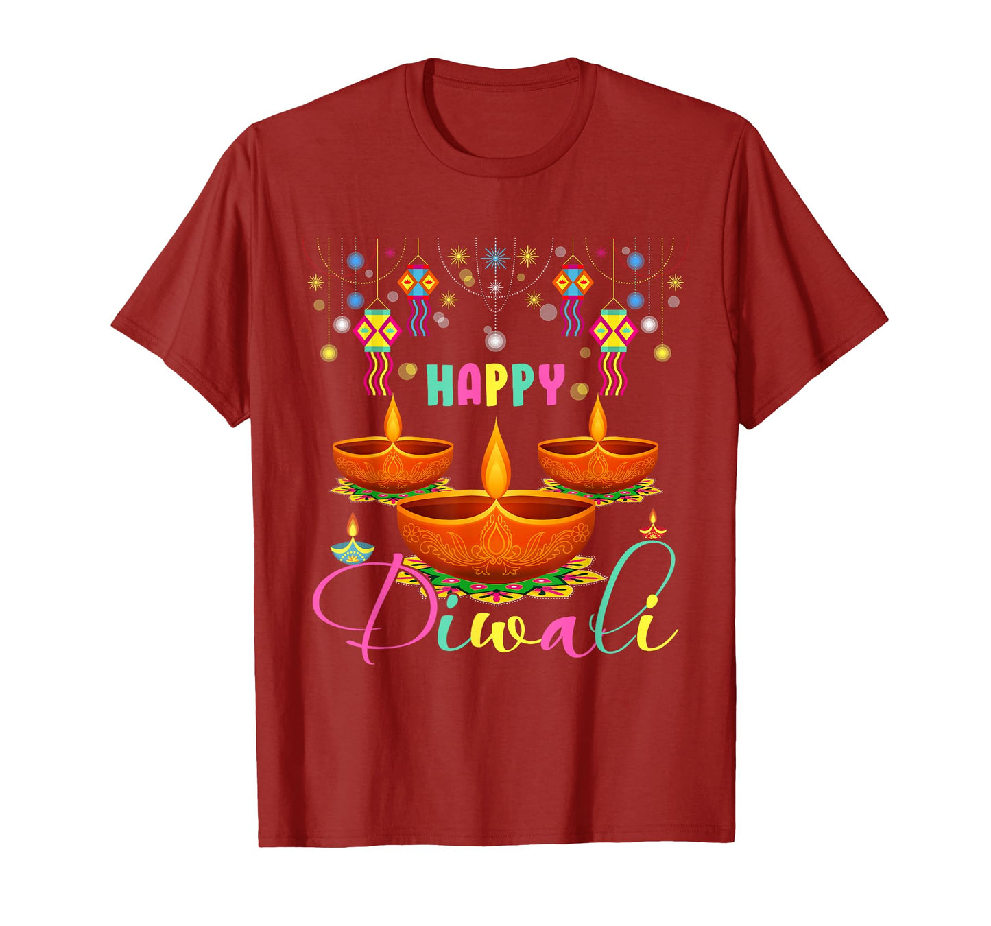 Happy Diwali Diya Lighting Matching Hindus Lover Family T-Shirt