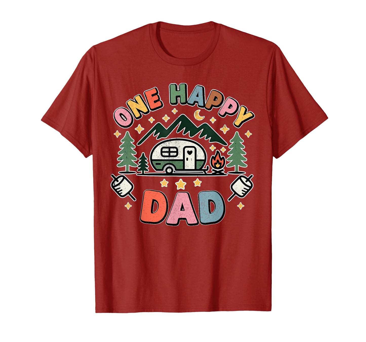 One Happy Dad Camper First Birthday Camping Family Matching T-Shirt