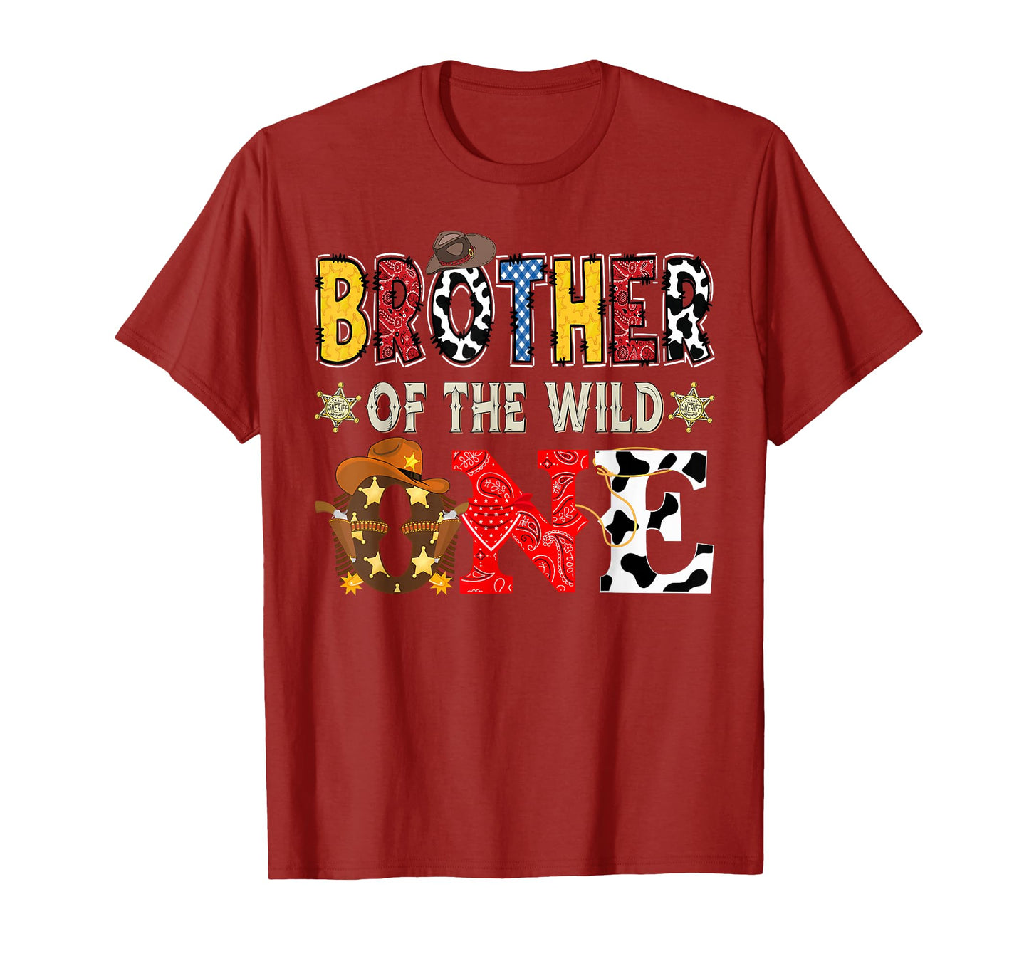 Brother of The Wild One 1St Birthday Boy Western Cowboy T-Shirt