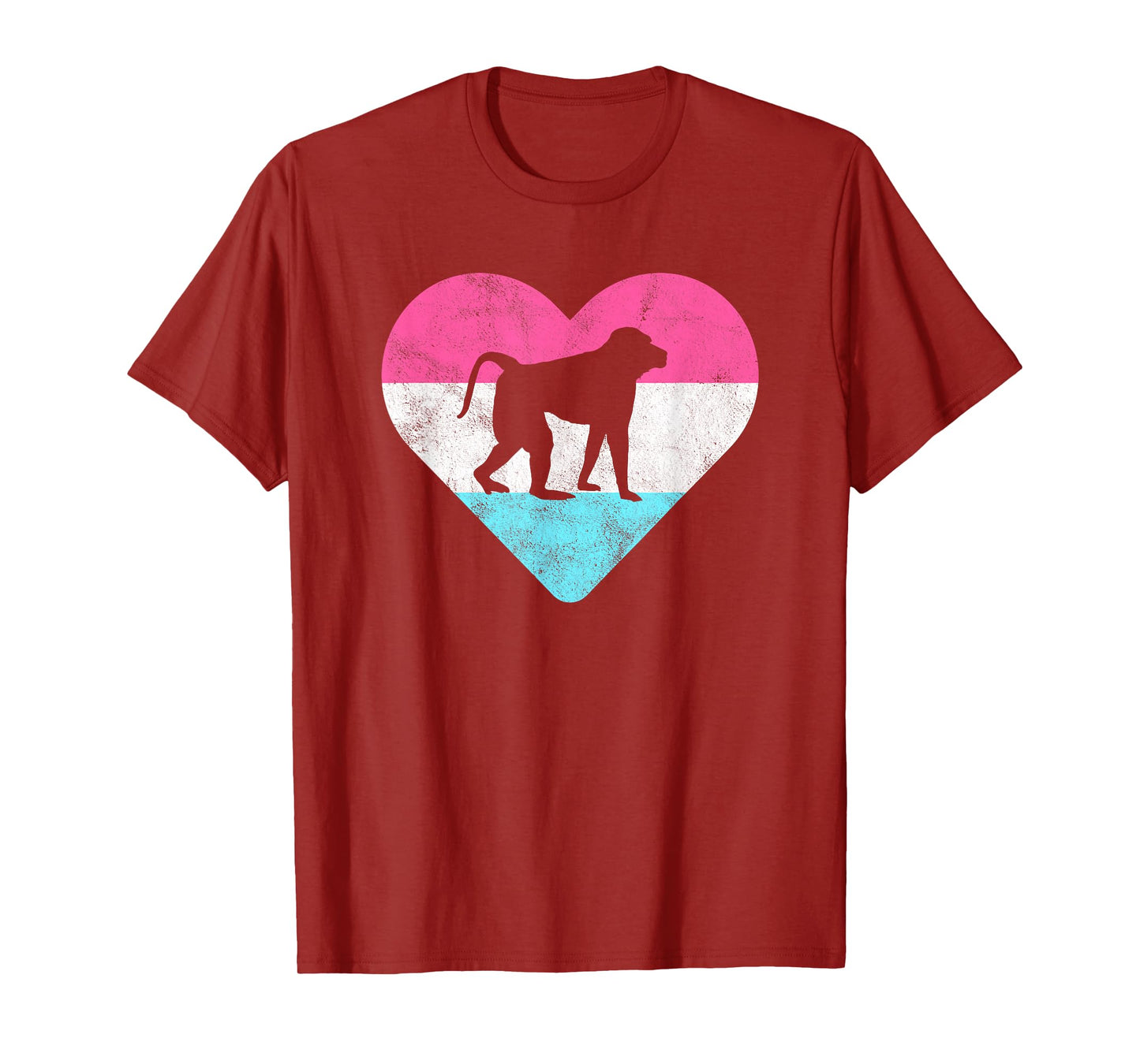 Retro Vintage Baboon Monkey Gift for Women or Girls T-Shirt